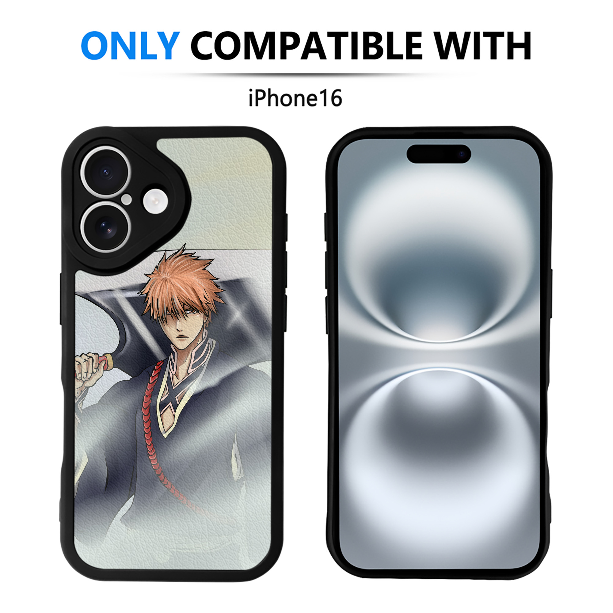 （画像用） ブリーチ BLEACH 【iPhone 16シリーズ対応】シリコンスマホケース（レザー調） 材質：シリコン